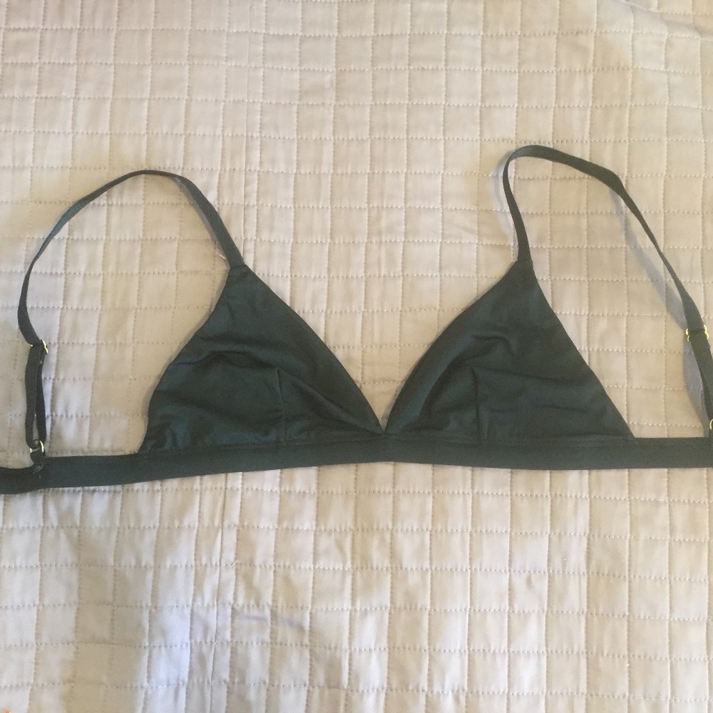 New Soft Black Trangle Bralette